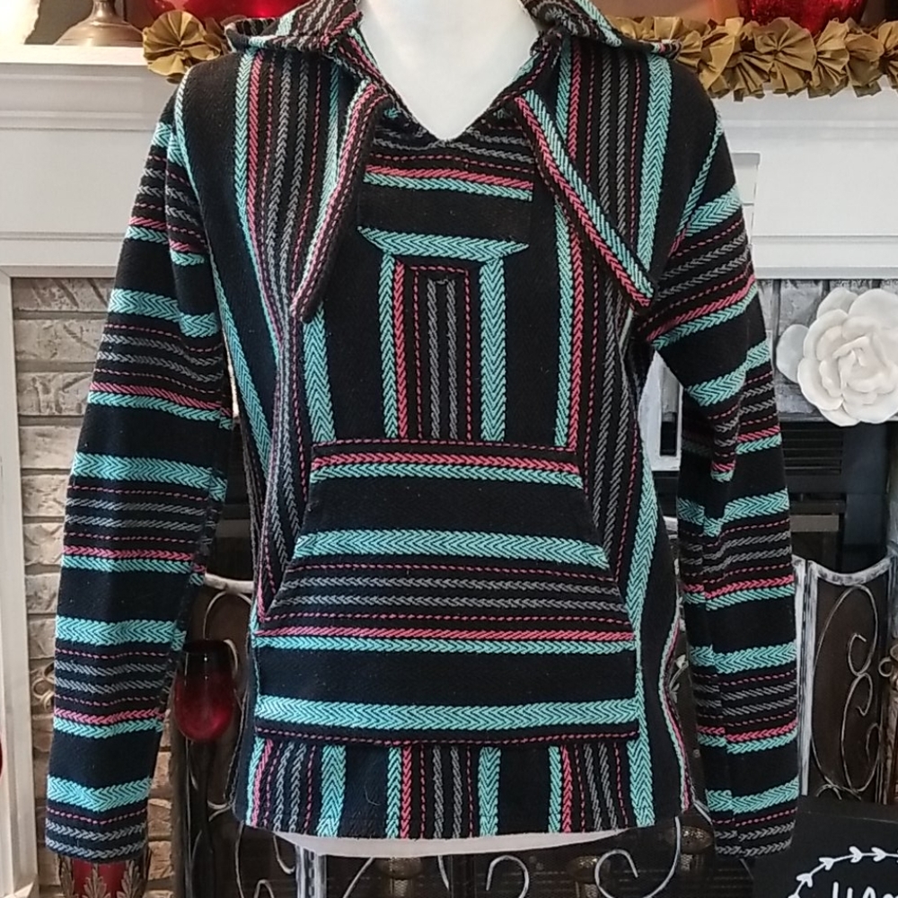 Senor Lopez Baja striped hoodie, size S